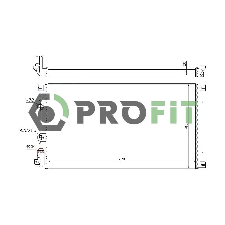 Radiatorius, variklio aušinimas PROFIT 1740-0193