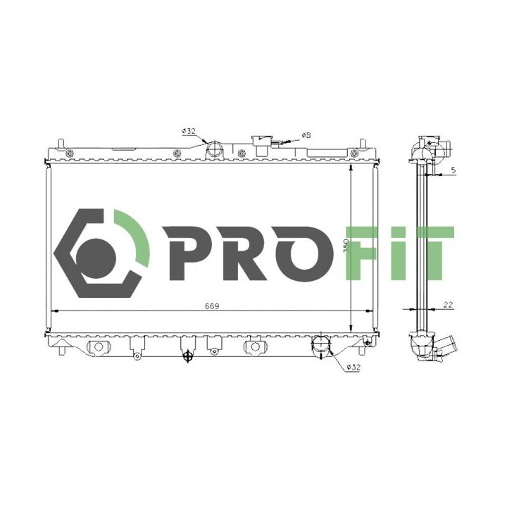 Radiatorius, variklio aušinimas PROFIT 1740-0201