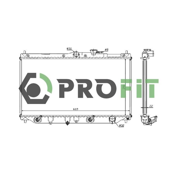 Radiatorius, variklio aušinimas PROFIT 1740-0208