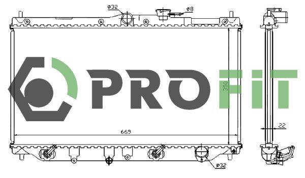 Radiatorius, variklio aušinimas PROFIT 1740-0208