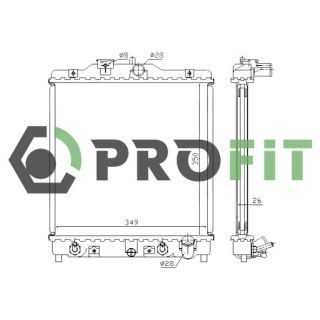 Radiatorius, variklio aušinimas PROFIT 1740-0209
