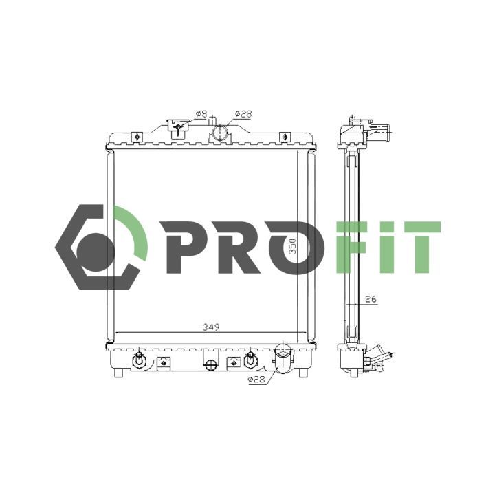 Radiatorius, variklio aušinimas PROFIT 1740-0209