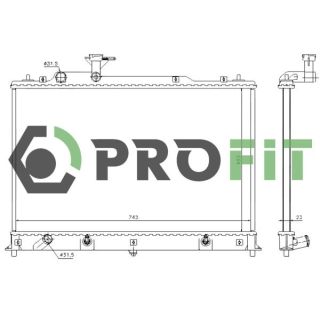 Radiatorius, variklio aušinimas PROFIT 1740-0222