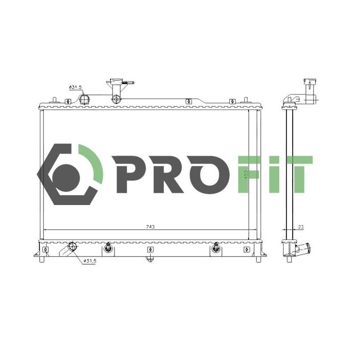 Radiatorius, variklio aušinimas PROFIT 1740-0222