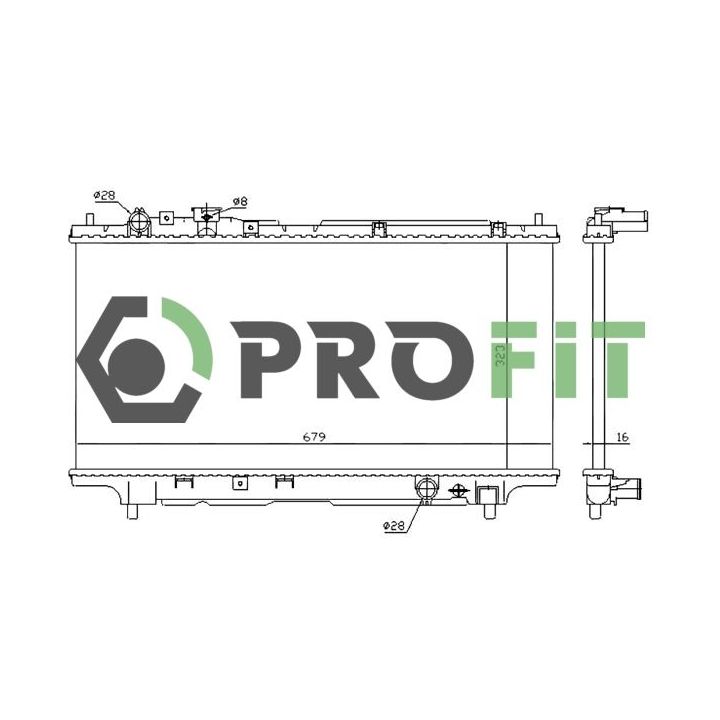 Radiatorius, variklio aušinimas PROFIT 1740-0223