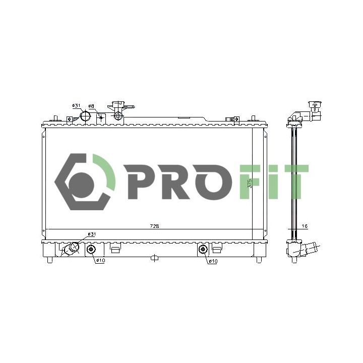 Radiatorius, variklio aušinimas PROFIT 1740-0225