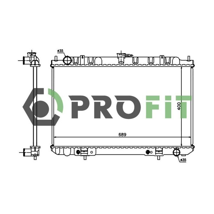 Radiatorius, variklio aušinimas PROFIT 1740-0257
