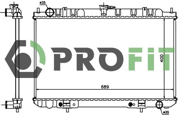 Radiatorius, variklio aušinimas PROFIT 1740-0257