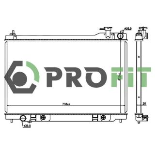 Radiatorius, variklio aušinimas PROFIT 1740-0260