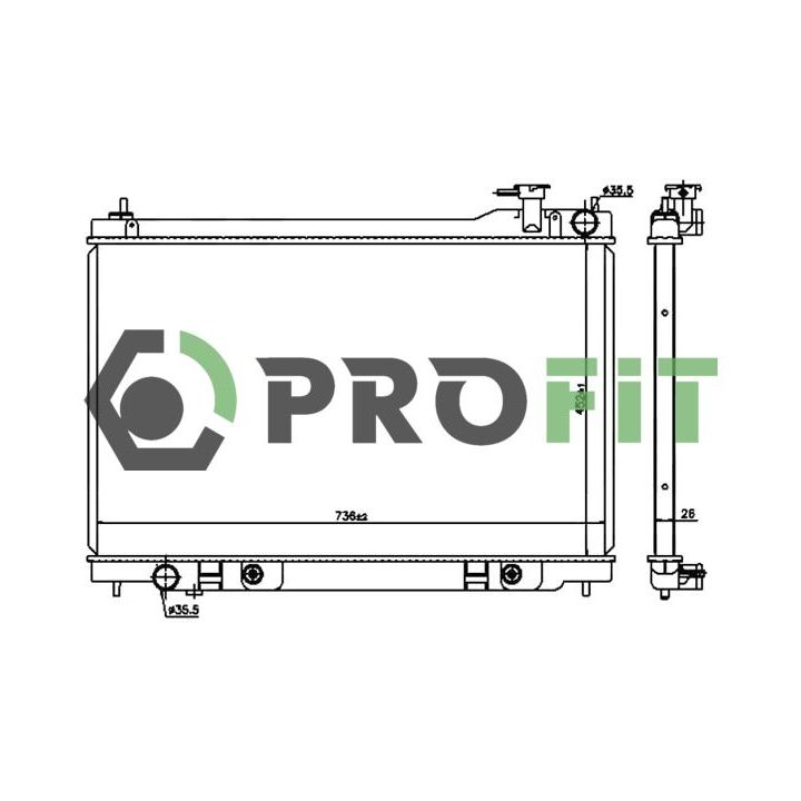Radiatorius, variklio aušinimas PROFIT 1740-0260