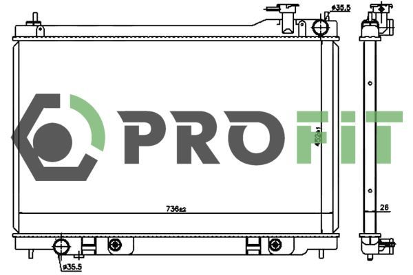 Radiatorius, variklio aušinimas PROFIT 1740-0260