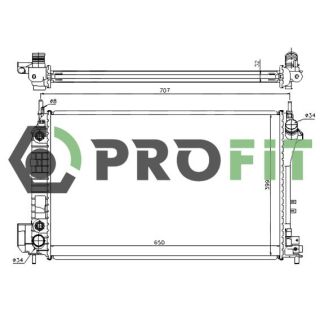 Radiatorius, variklio aušinimas PROFIT 1740-0385