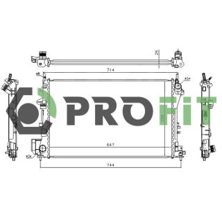 Radiatorius, variklio aušinimas PROFIT 1740-0386