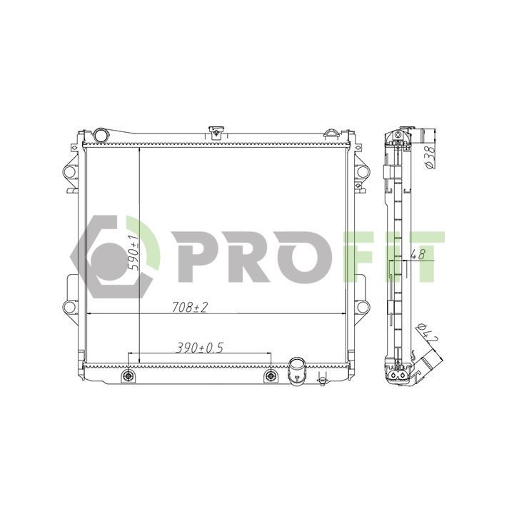 Radiatorius, variklio aušinimas PROFIT 1740-0411