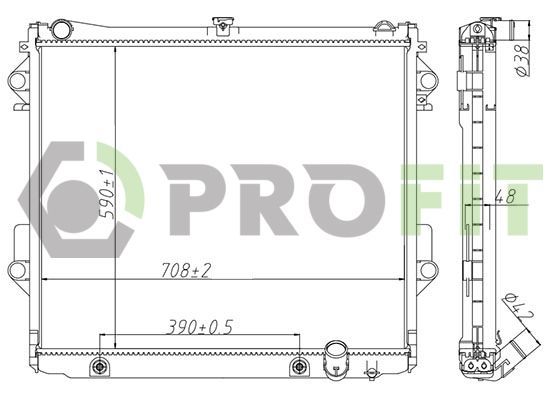 Radiatorius, variklio aušinimas PROFIT 1740-0411