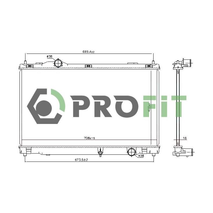 Radiatorius, variklio aušinimas PROFIT 1740-0420