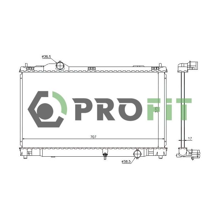 Radiatorius, variklio aušinimas PROFIT 1740-0421