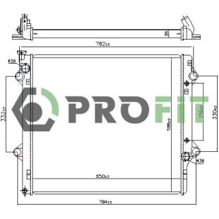 Radiatorius, variklio aušinimas PROFIT 1740-0422