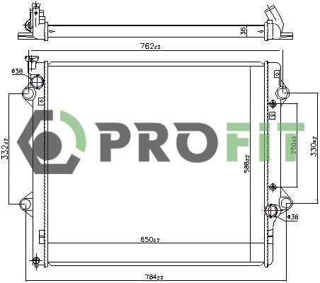 Radiatorius, variklio aušinimas PROFIT 1740-0422