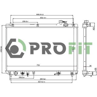 Radiatorius, variklio aušinimas PROFIT 1740-0424