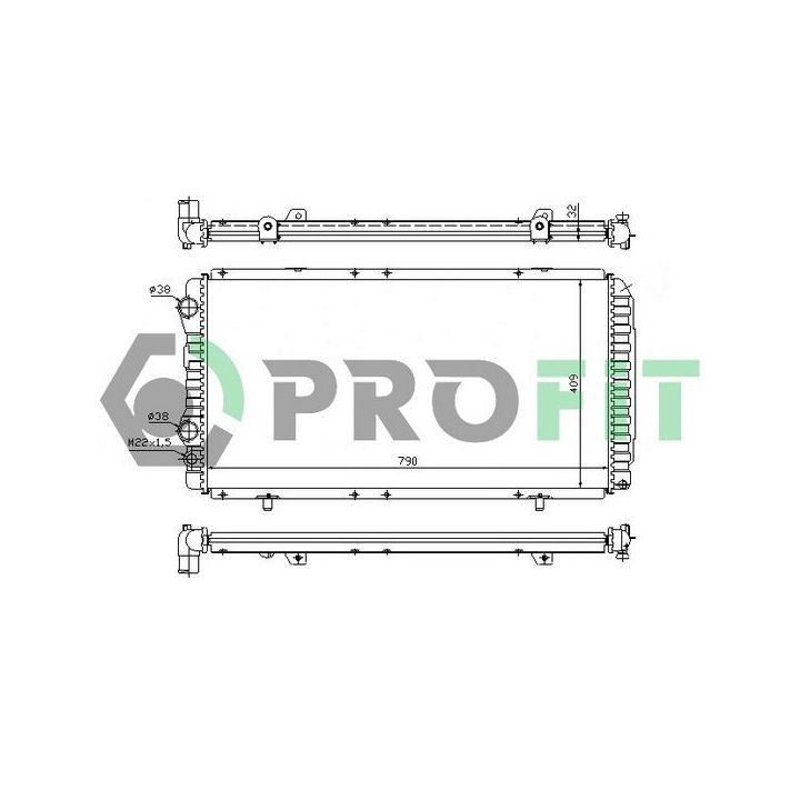 Radiatorius, variklio aušinimas PROFIT PR 0540N1