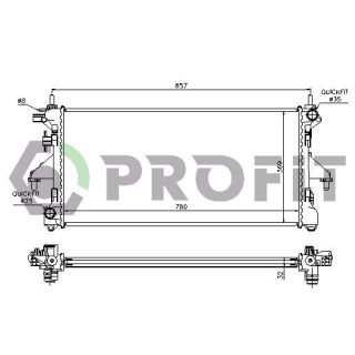 Radiatorius, variklio aušinimas PROFIT PR 0540N3