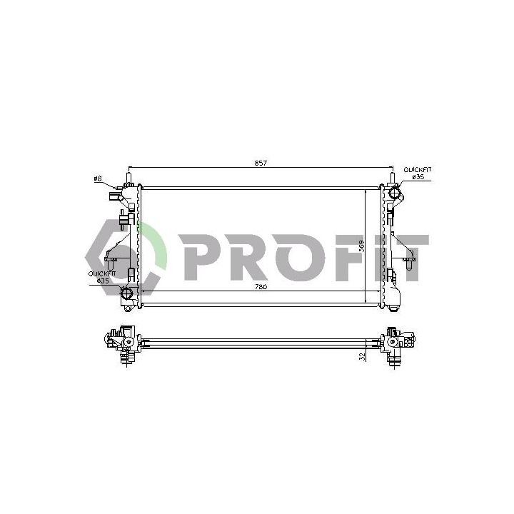 Radiatorius, variklio aušinimas PROFIT PR 0540N3