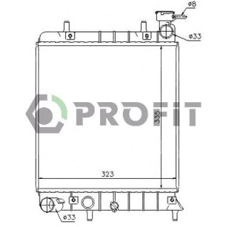 Radiatorius, variklio aušinimas PROFIT PR 1804A4