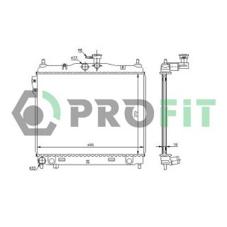 Radiatorius, variklio aušinimas PROFIT PR 1810A1