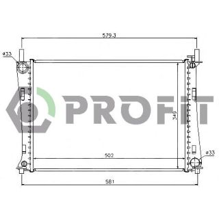 Radiatorius, variklio aušinimas PROFIT PR 2562A3