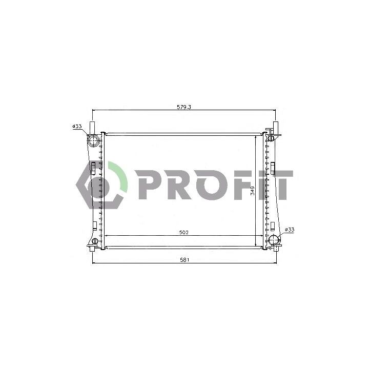 Radiatorius, variklio aušinimas PROFIT PR 2562A3