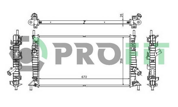 Radiatorius, variklio aušinimas PROFIT PR 2563A1