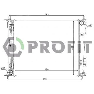 Radiatorius, variklio aušinimas PROFIT PR 2908A1