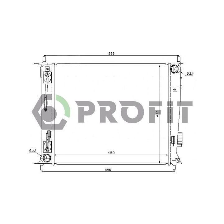 Radiatorius, variklio aušinimas PROFIT PR 2908A1