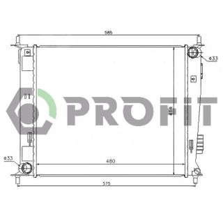 Radiatorius, variklio aušinimas PROFIT PR 2908A2