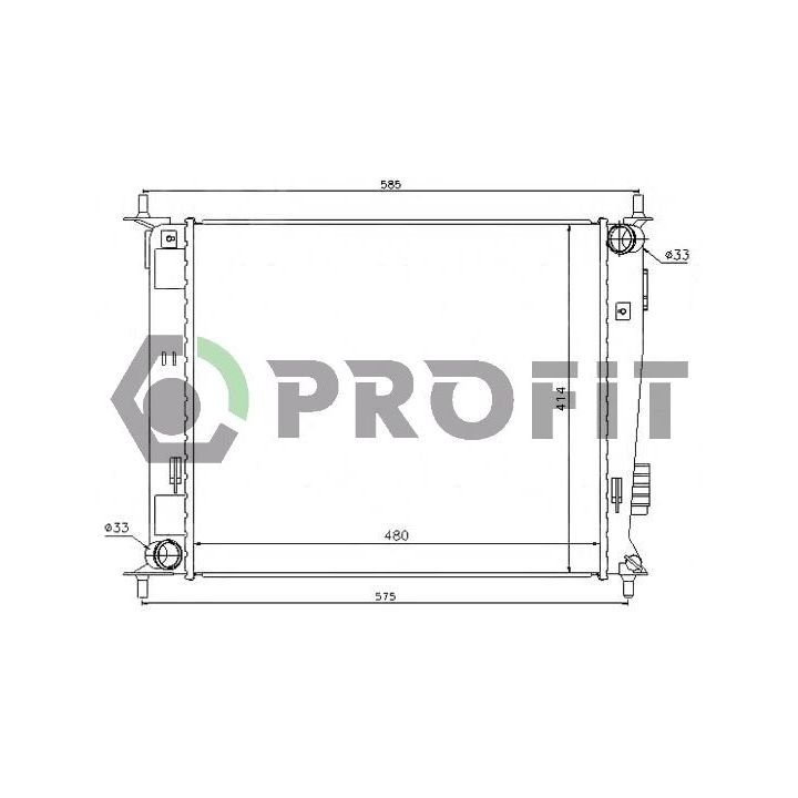Radiatorius, variklio aušinimas PROFIT PR 2908A2