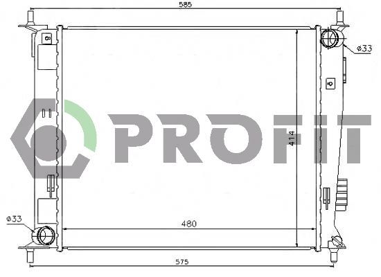 Radiatorius, variklio aušinimas PROFIT PR 2908A2