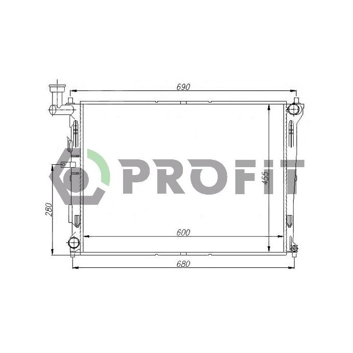 Radiatorius, variklio aušinimas PROFIT PR 2910A1