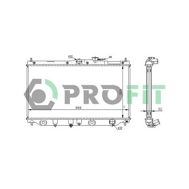 Radiatorius, variklio aušinimas PROFIT PR 2922A1