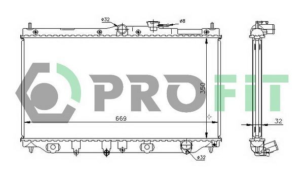 Radiatorius, variklio aušinimas PROFIT PR 2922A1