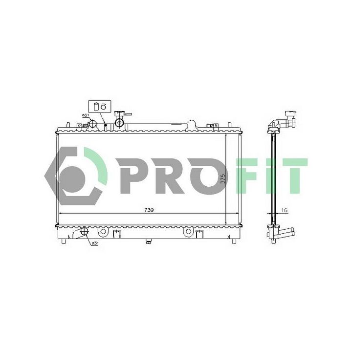 Radiatorius, variklio aušinimas PROFIT PR 3030A1
