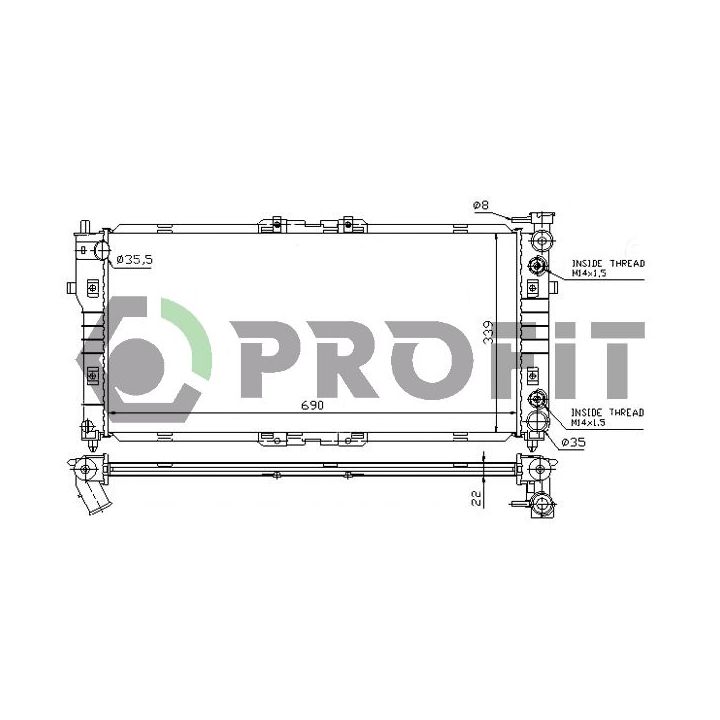 Radiatorius, variklio aušinimas PROFIT PR 3030A3