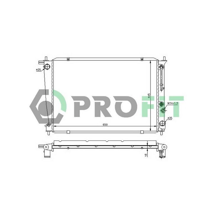 Radiatorius, variklio aušinimas PROFIT PR 3212A1