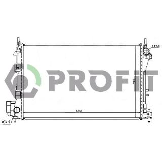 Radiatorius, variklio aušinimas PROFIT PR 5079A4