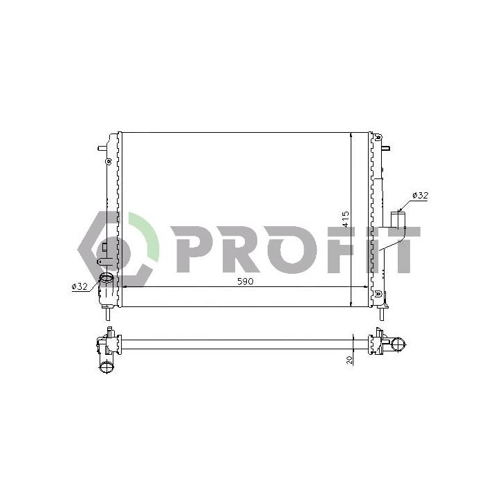 Radiatorius, variklio aušinimas PROFIT PR 6037N9