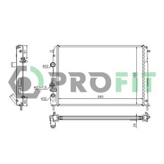 Radiatorius, variklio aušinimas PROFIT PR 6040A1