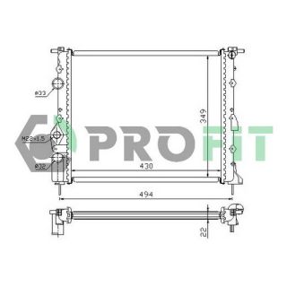 Radiatorius, variklio aušinimas PROFIT PR 6042A1
