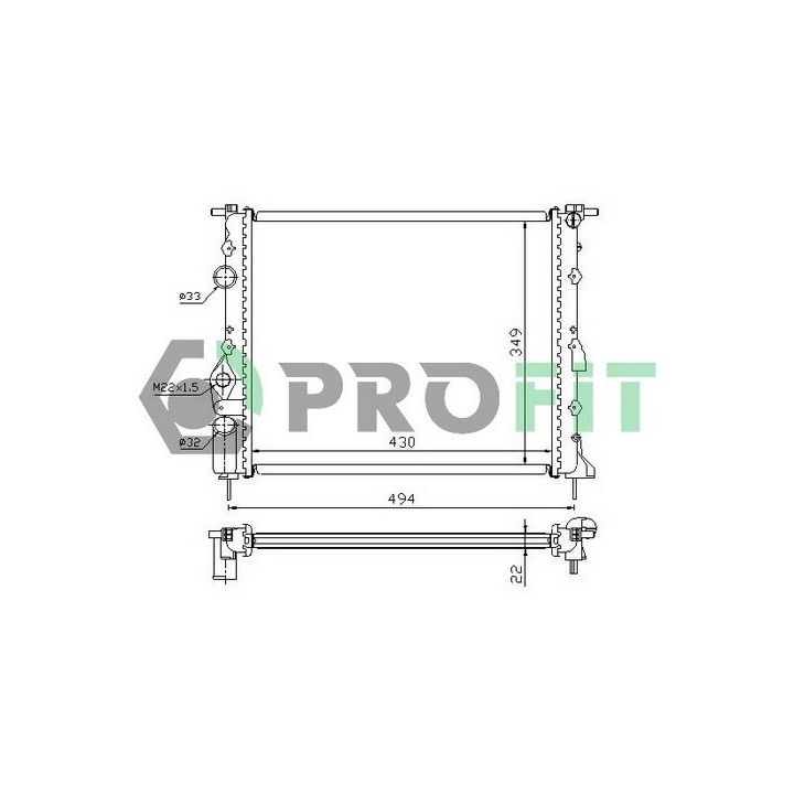 Radiatorius, variklio aušinimas PROFIT PR 6042A1