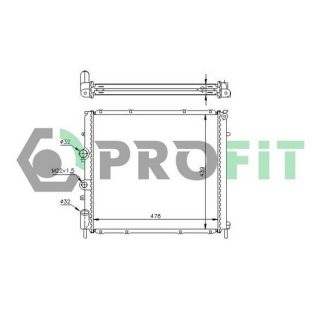 Radiatorius, variklio aušinimas PROFIT PR 6046A1