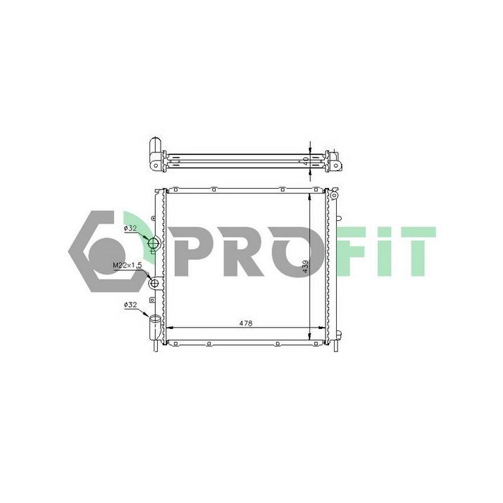Radiatorius, variklio aušinimas PROFIT PR 6046A1